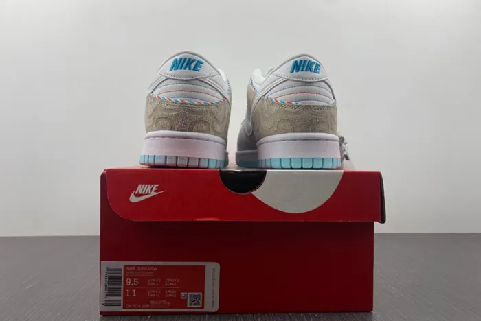 Nike Dunk Low Barber Shop Grey White Red Blue DH7614 500