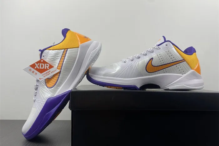 Nike Kobe 5 Lakers White Purple Yellow 386429 102