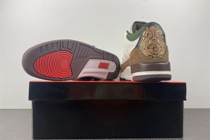 Air Jordan 3 Retro SE White Dark Brown Green 398614-500