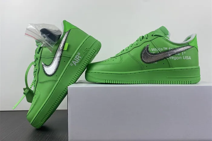OFF-WHITE  Nike Air Force 1 Light Green Spark DX1419-300