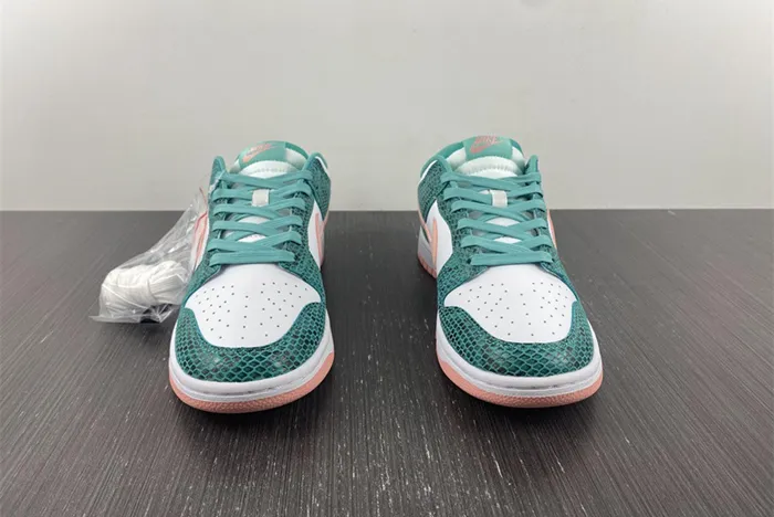 Nike Dunk Low Snakeskin White Teal Pink DR8577 300