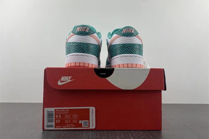 Nike Dunk Low Snakeskin White Teal Pink DR8577 300