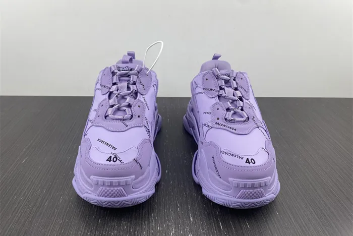 Ba*len*cia*ga triple white black purple