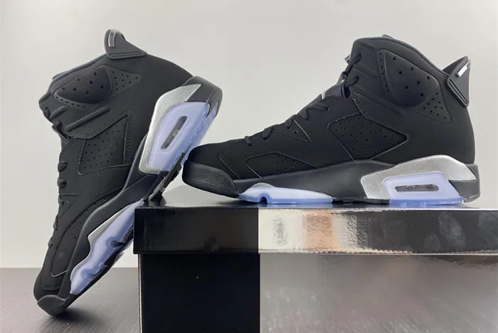 Air Jordan 6 Chrome Black Metallic Silver DX2836 001