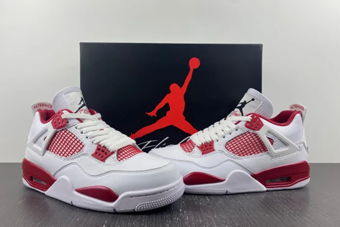 Air Jordan 4 Retro White Black Gym Red 308497 106
