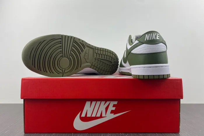 Nike Dunk Low White Medium Olive DD1503 120