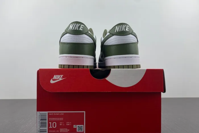 Nike Dunk Low White Medium Olive DD1503 120
