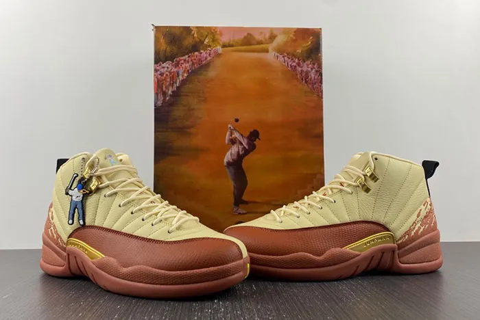 Eastside Golf x Air Jordan 12 Muslin Black Burnt Sunrise DV1758-108