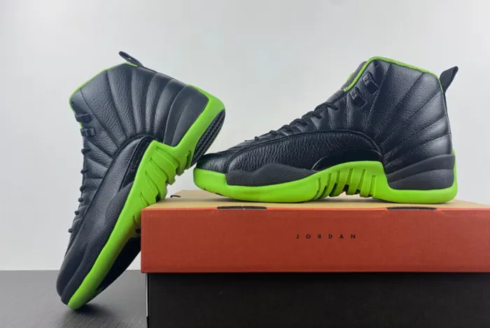 Air Jordan 12 Black Neon Green