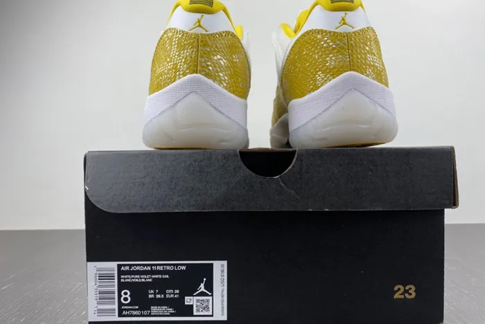 Air Jordan 11 Low WMNS Yellow Snakeskin AH7860-107