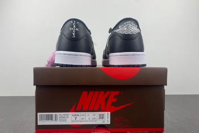 Travis Scott x Air Jordan 1 Low OG Black White DM7866-007