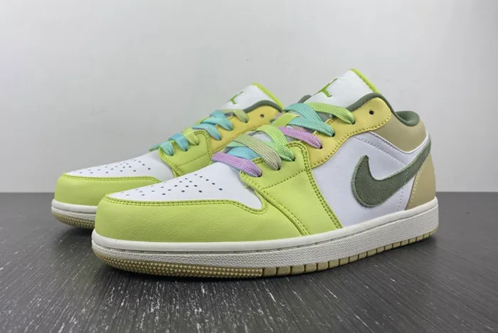 Air Jordan 1 Low Sail Light Olive Pale Citron Desert FD9906-131