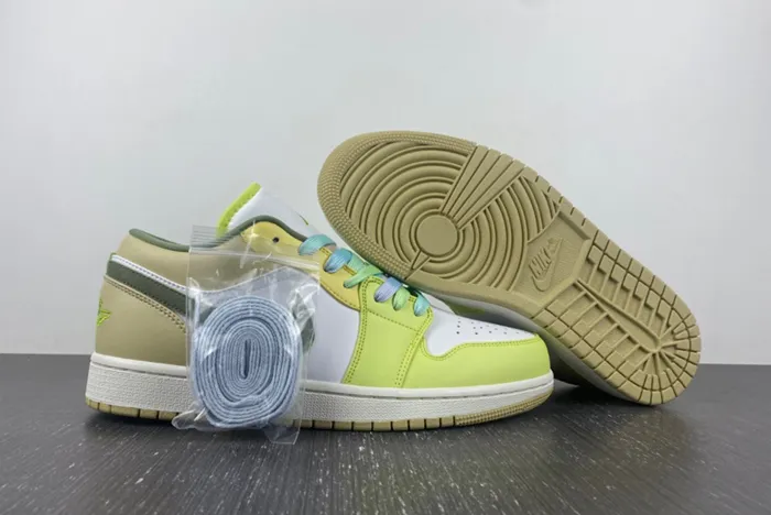 Air Jordan 1 Low Sail Light Olive Pale Citron Desert FD9906-131