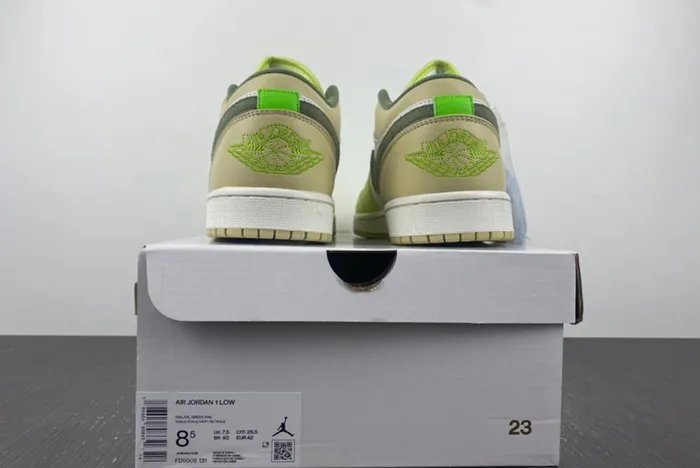 Air Jordan 1 Low Sail Light Olive Pale Citron Desert FD9906-131