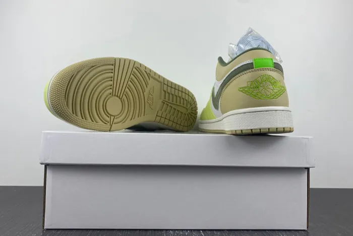 Air Jordan 1 Low Sail Light Olive Pale Citron Desert FD9906-131