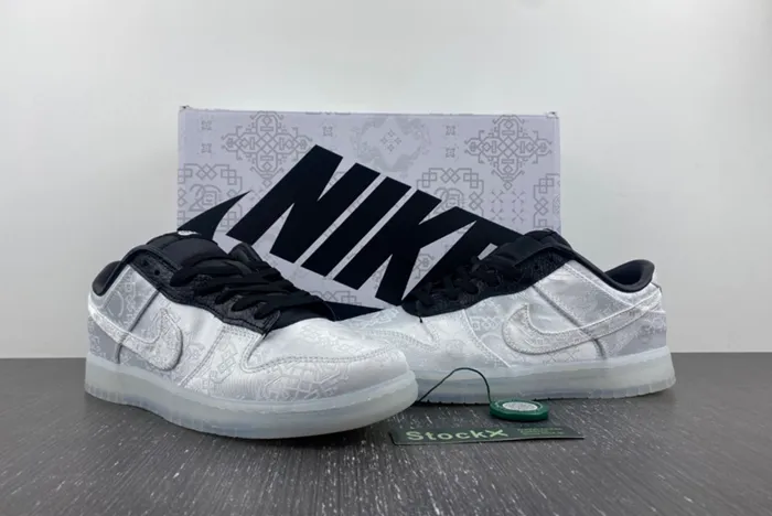 CLOT  fragment Nike Dunk Low Colorway White/Black FN0315-110