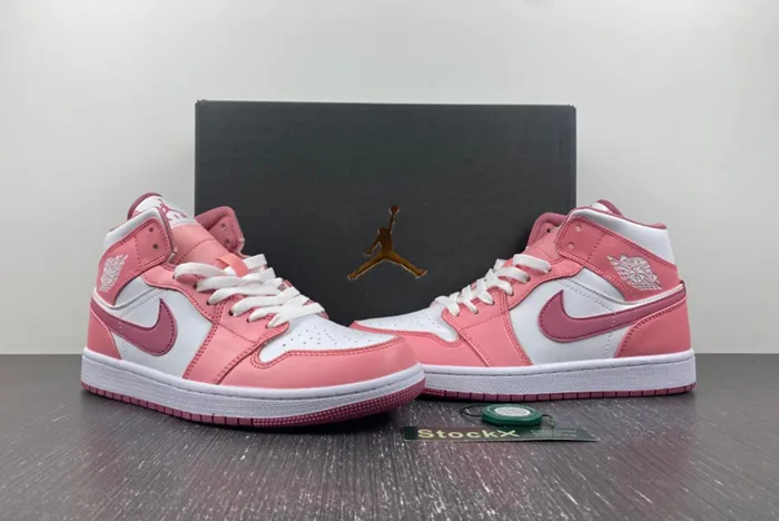 Air Jordan 1 Mid White Pink DQ8423-616