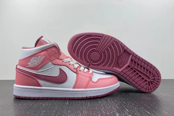 Air Jordan 1 Mid White Pink DQ8423-616