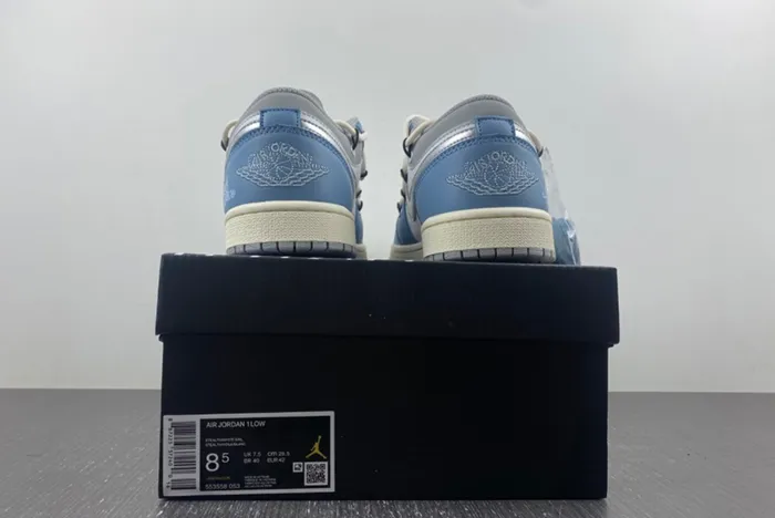 Air Jordan 1 Low Blue Grey Silver 553558-053