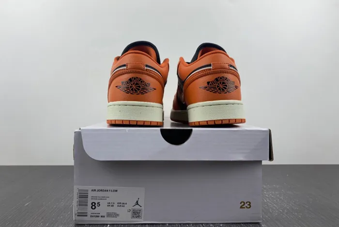 Air Jordan 1 Low Orange Black White DV1299-800