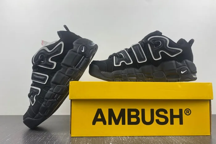 AMBUSH x Nike Air More Uptempo Low Black/White FB1299-001