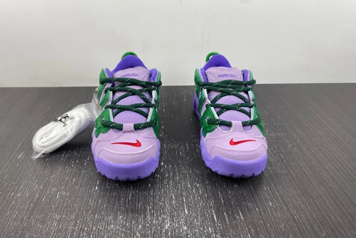 Detailed Look at the AMBUSH x Nike Air More Uptempo Low Lilac FB1299-500
