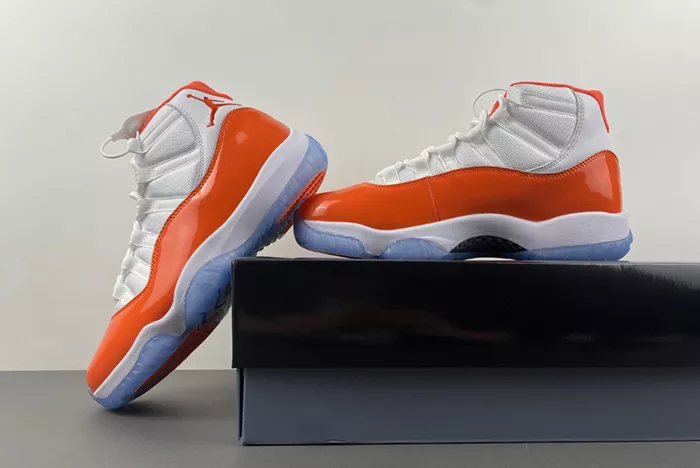 Air Jordan 11 White Orange