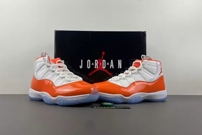 Air Jordan 11 White Orange