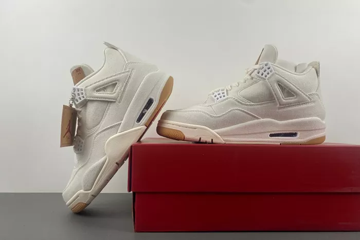 Levi’s x Air Jordan 4 White AO2571-100
